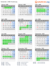 Kalender 1985 mit Ferien und Feiertagen Hamburg