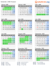 Kalender 1985 mit Ferien und Feiertagen Hessen