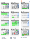 Kalender 1985 mit Ferien und Feiertagen Niedersachsen