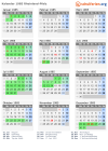 Kalender 1985 mit Ferien und Feiertagen Rheinland-Pfalz