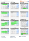 Kalender 1985 mit Ferien und Feiertagen Schleswig-Holstein