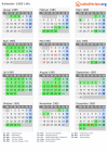 Kalender 1985 mit Ferien und Feiertagen Lille