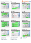 Kalender 1985 mit Ferien und Feiertagen Nancy-Metz