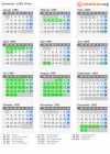 Kalender 1985 mit Ferien und Feiertagen Wien
