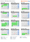 Kalender 1986 mit Ferien und Feiertagen Baden-Württemberg
