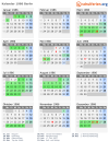 Kalender 1986 mit Ferien und Feiertagen Berlin