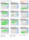 Kalender 1986 mit Ferien und Feiertagen Niedersachsen