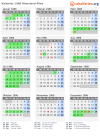 Kalender 1986 mit Ferien und Feiertagen Rheinland-Pfalz