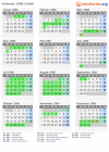 Kalender 1986 mit Ferien und Feiertagen Créteil