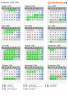 Kalender 1986 mit Ferien und Feiertagen Lille