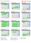 Kalender 1986 mit Ferien und Feiertagen Nantes