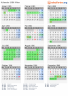 Kalender 1986 mit Ferien und Feiertagen Wien