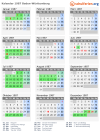 Kalender 1987 mit Ferien und Feiertagen Baden-Württemberg