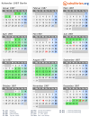 Kalender 1987 mit Ferien und Feiertagen Berlin