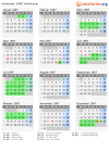 Kalender 1987 mit Ferien und Feiertagen Hamburg