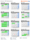 Kalender 1987 mit Ferien und Feiertagen Niedersachsen
