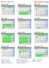 Kalender 1987 mit Ferien und Feiertagen Caen