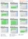 Kalender 1987 mit Ferien und Feiertagen Clermont-Ferrand