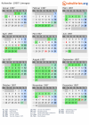 Kalender 1987 mit Ferien und Feiertagen Limoges