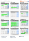 Kalender 1987 mit Ferien und Feiertagen Oberösterreich