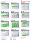Kalender 1987 mit Ferien und Feiertagen Tirol