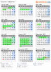 Kalender 1987 mit Ferien und Feiertagen Wien
