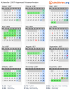 Kalender 1987 mit Ferien und Feiertagen Appenzell Ausserrhoden