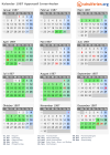 Kalender 1987 mit Ferien und Feiertagen Appenzell Innerrhoden