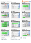 Kalender 1987 mit Ferien und Feiertagen Basel-Land