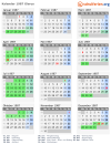 Kalender 1987 mit Ferien und Feiertagen Glarus