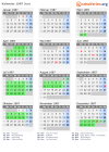 Kalender 1987 mit Ferien und Feiertagen Jura