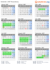 Kalender 1987 mit Ferien und Feiertagen Neuenburg