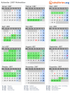 Kalender 1987 mit Ferien und Feiertagen Nidwalden