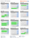 Kalender 1987 mit Ferien und Feiertagen Obwalden