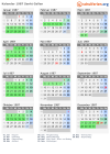 Kalender 1987 mit Ferien und Feiertagen Sankt Gallen