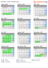 Kalender 1987 mit Ferien und Feiertagen Schaffhausen