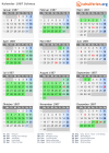 Kalender 1987 mit Ferien und Feiertagen Schwyz