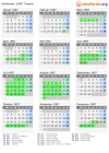 Kalender 1987 mit Ferien und Feiertagen Tessin