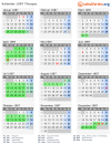 Kalender 1987 mit Ferien und Feiertagen Thurgau