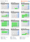 Kalender 1987 mit Ferien und Feiertagen Uri