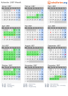 Kalender 1987 mit Ferien und Feiertagen Waadt