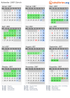 Kalender 1987 mit Ferien und Feiertagen Zürich