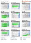 Kalender 1987 mit Ferien und Feiertagen Zug