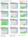Kalender 1988 mit Ferien und Feiertagen Niedersachsen
