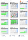 Kalender 1988 mit Ferien und Feiertagen Rheinland-Pfalz