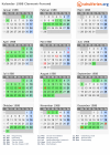 Kalender 1988 mit Ferien und Feiertagen Clermont-Ferrand
