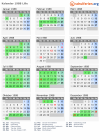 Kalender 1988 mit Ferien und Feiertagen Lille