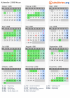 Kalender 1988 mit Ferien und Feiertagen Nizza