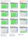 Kalender 1988 mit Ferien und Feiertagen Burgenland