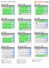 Kalender 1988 mit Ferien und Feiertagen Kärnten
